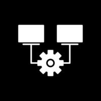 Multitask Glyph Inverted Icon Design vector