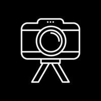 Camera Line Inverted Icon Design vector