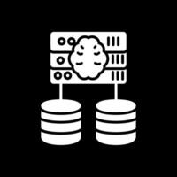 Servers Glyph Inverted Icon Design vector