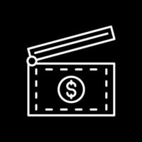 Clapperboard Line Inverted Icon Design vector