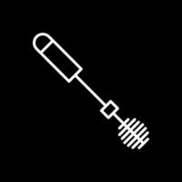 Toilet Brush Line Inverted Icon Design vector