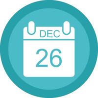 December Glyph Due Circle Icon Design vector