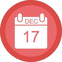 December Glyph Due Circle Icon Design vector
