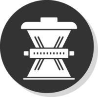 Waste Reduction Glyph Shadow Circle Icon Design vector