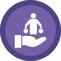 Dicision Glyph Due Circle Icon Design vector