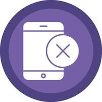 Smartphone Glyph Due Circle Icon Design vector