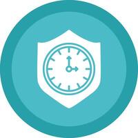 Reliablity Glyph Due Circle Icon Design vector