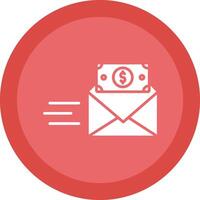 Bribe Glyph Due Circle Icon Design vector