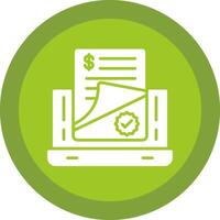 Release Glyph Due Circle Icon Design vector