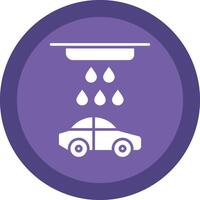 Car Wash Glyph Due Circle Icon Design vector