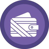 Wallet Glyph Due Circle Icon Design vector