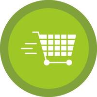 Shopping Cart Glyph Due Circle Icon Design vector