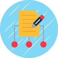 Content Management Flat Circle Icon Design vector