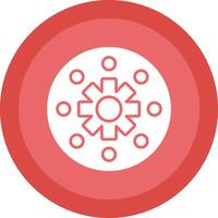 Wheel Glyph Due Circle Icon Design vector