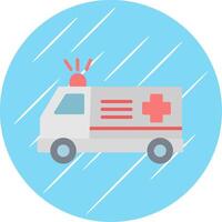 Ambulance Flat Circle Icon Design vector