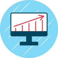 Traffic Analytic Flat Circle Icon Design vector