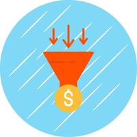 Conversion Optimization Flat Circle Icon Design vector