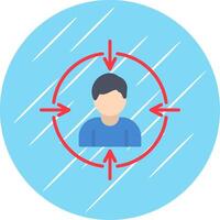 Target Audiences Flat Circle Icon Design vector