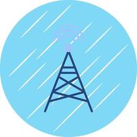 Radio Tower Flat Circle Icon Design vector