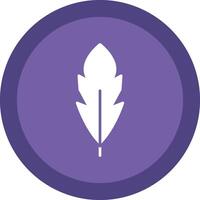 Feather Glyph Due Circle Icon Design vector