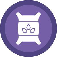 Seed Bag Glyph Due Circle Icon Design vector