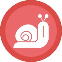 Snail Glyph Due Circle Icon Design vector