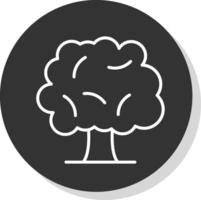 Tree Glyph Due Circle Icon Design vector