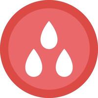 Water Drop Glyph Due Circle Icon Design vector