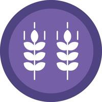 Wheat Glyph Due Circle Icon Design vector
