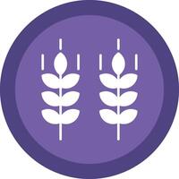 Wheat Glyph Due Circle Icon Design vector