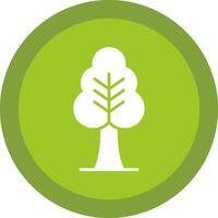 Tree Glyph Due Circle Icon Design vector