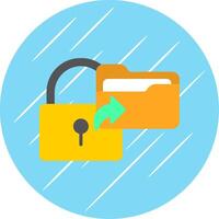 Secure Data Flat Circle Icon Design vector