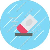 Eraser Flat Circle Icon Design vector