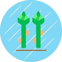 Asparagus Flat Circle Icon Design vector