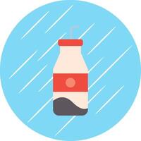 Soda Bottle Flat Circle Icon Design vector