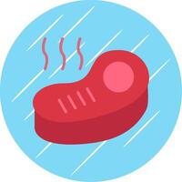 Steak Flat Circle Icon Design vector