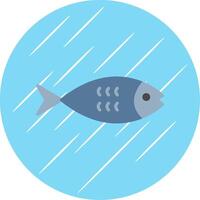 Salmon Flat Circle Icon Design vector