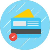tarjeta pago plano circulo icono diseño vector