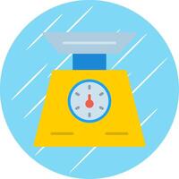 Weigh Scale Flat Circle Icon Design vector