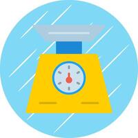 Weigh Scale Flat Circle Icon Design vector