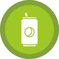 Soda Can Glyph Due Circle Icon Design vector