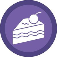 Cake Slice Glyph Due Circle Icon Design vector