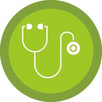 Stethoscope Glyph Due Circle Icon Design vector