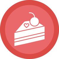 Pastry Glyph Due Circle Icon Design vector