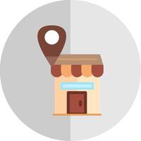 Shop Location Flat Scale Icon Design vector