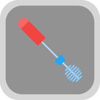 Toilet Brush Flat round corner Icon Design vector