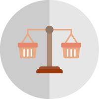 Commercial Law Flat Scale Icon Design vector