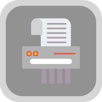 Shredder Flat round corner Icon Design vector