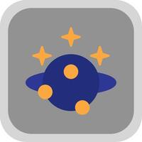 Astronomy Flat round corner Icon Design vector