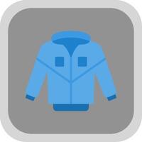 Jacket Flat round corner Icon Design vector